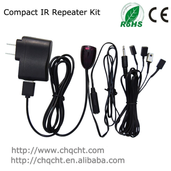 IR Remote Control repeater/IR Extender with 1 Receiver + 4 Emitter+adaptor