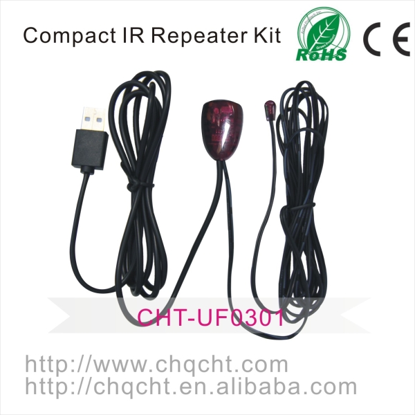 IR repeater/IR Extender with 1 Receiver & 1 Emitter 