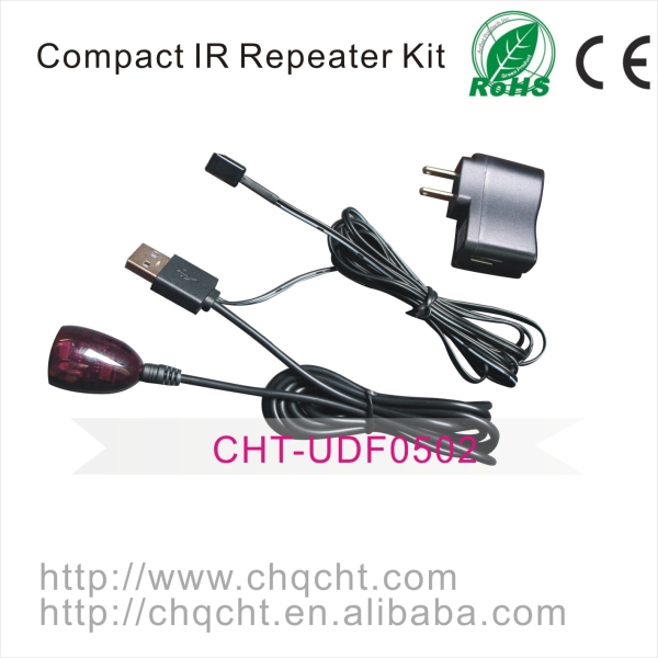 IR repeater/IR Extender with 1 Receiver & 1 Emitter 